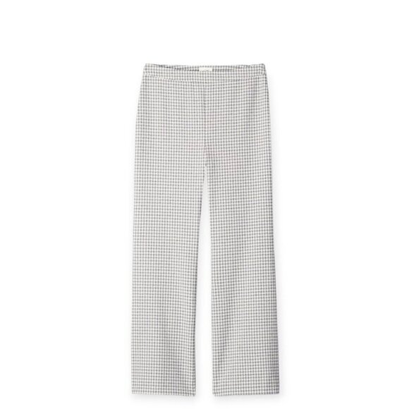 Aritzia Wilfred Kick Flare Gingham Pant Navy Size 4 - Picture 7 of 11